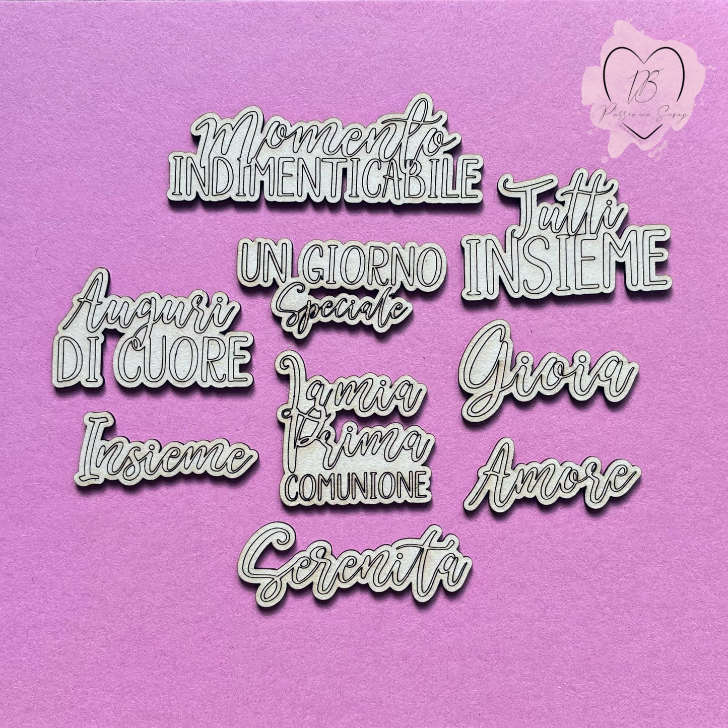 Set di 9 frasi La mia Prima Comunioni (8 frasi generiche)