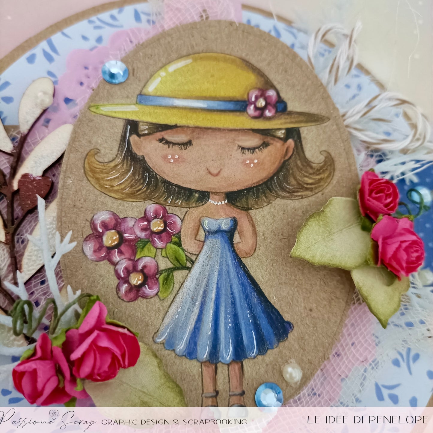 Set di 9 timbri digitali "Primavera Time" da colorare