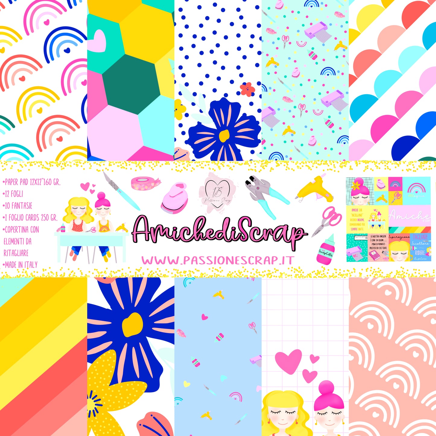 Paper Pad 12 x 12" Amiche di Scrap