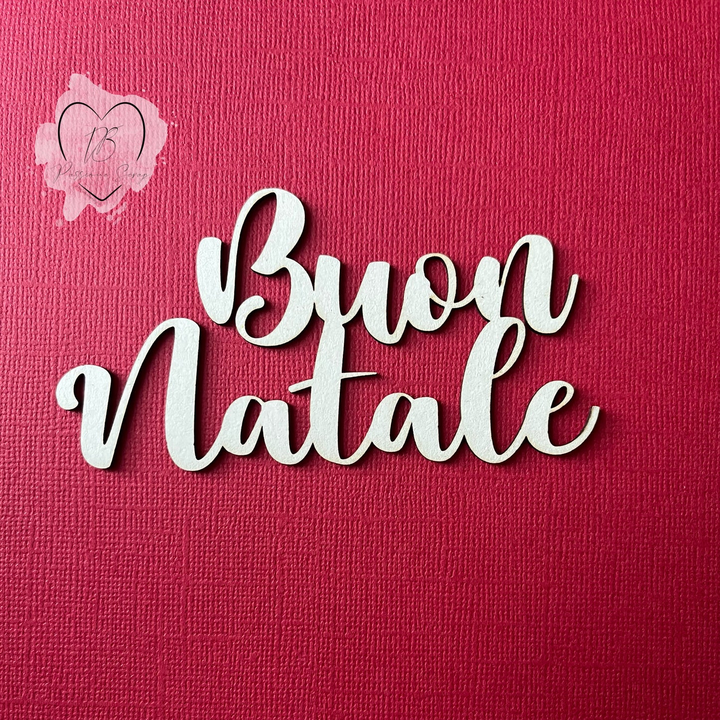 Scritta Buon Natale Chipboard "Un Natale da Favola"