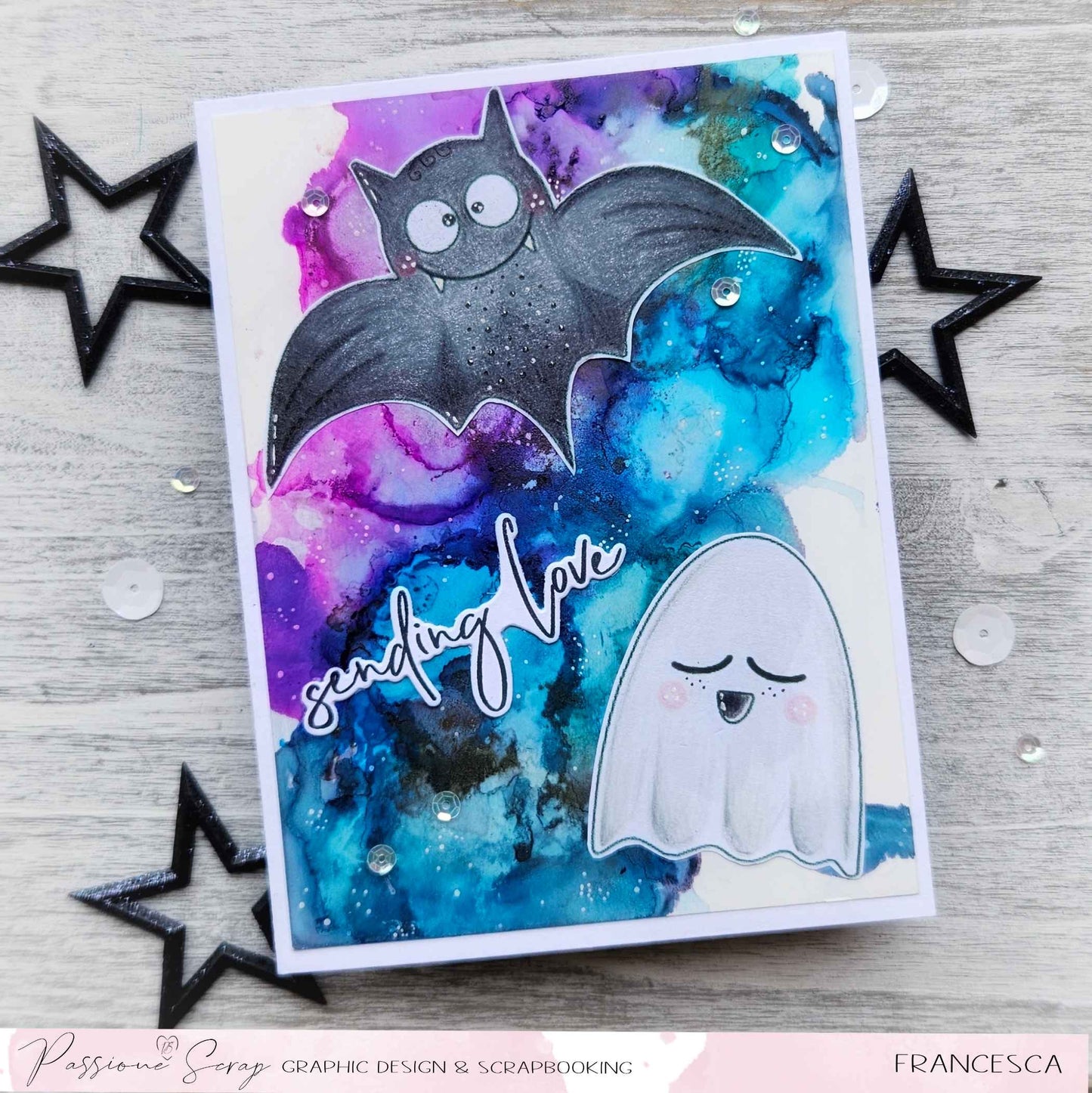 Set di 12 Timbri digitali da colorare tema Halloween