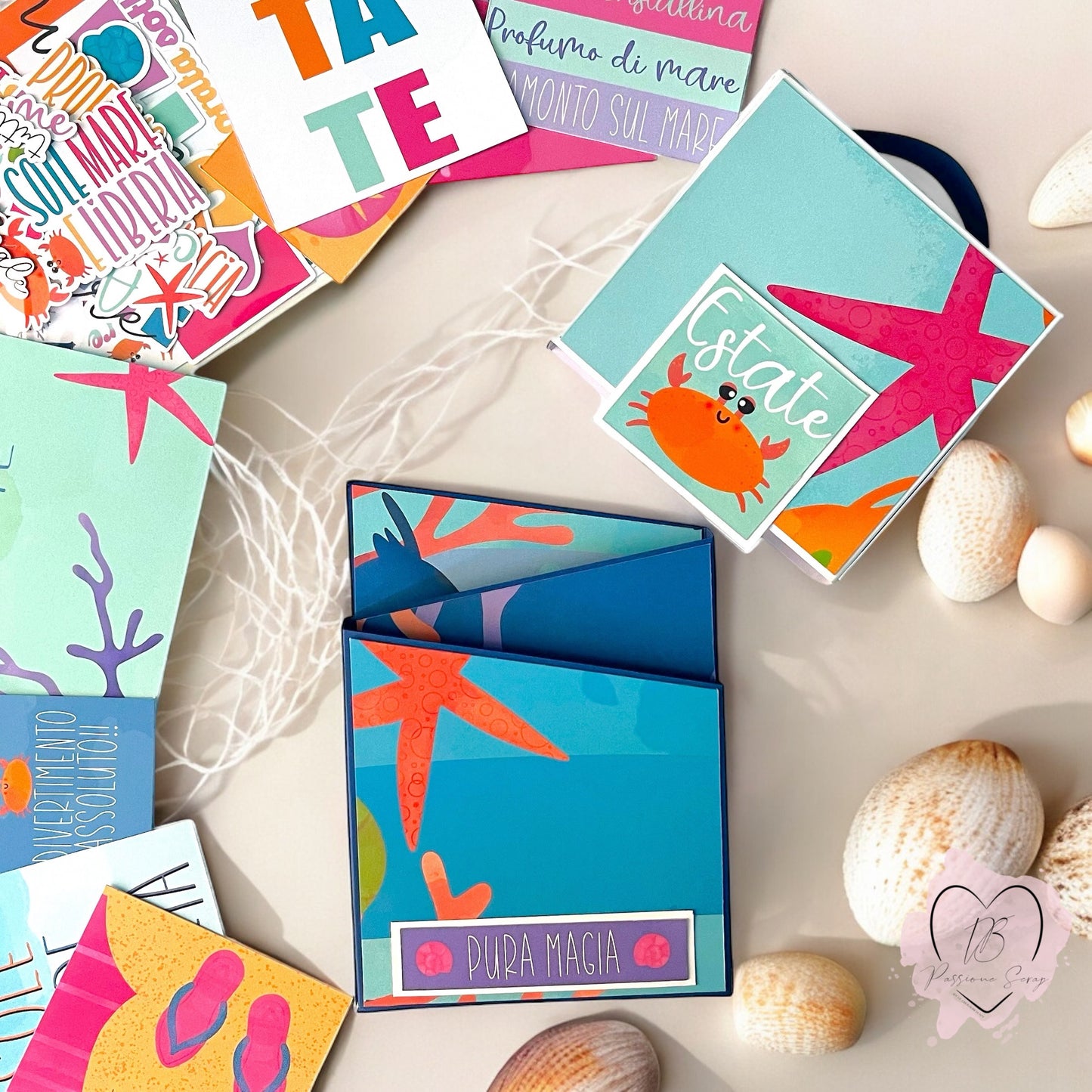 Paper pad 12 x12" "Tutti al mare"