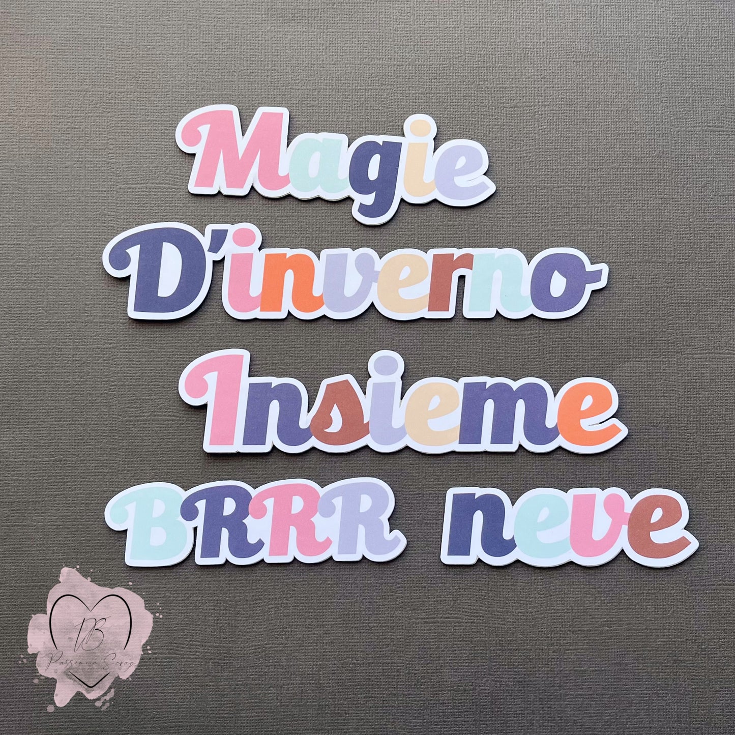 Set parole in chipboard "Magie D'invero"