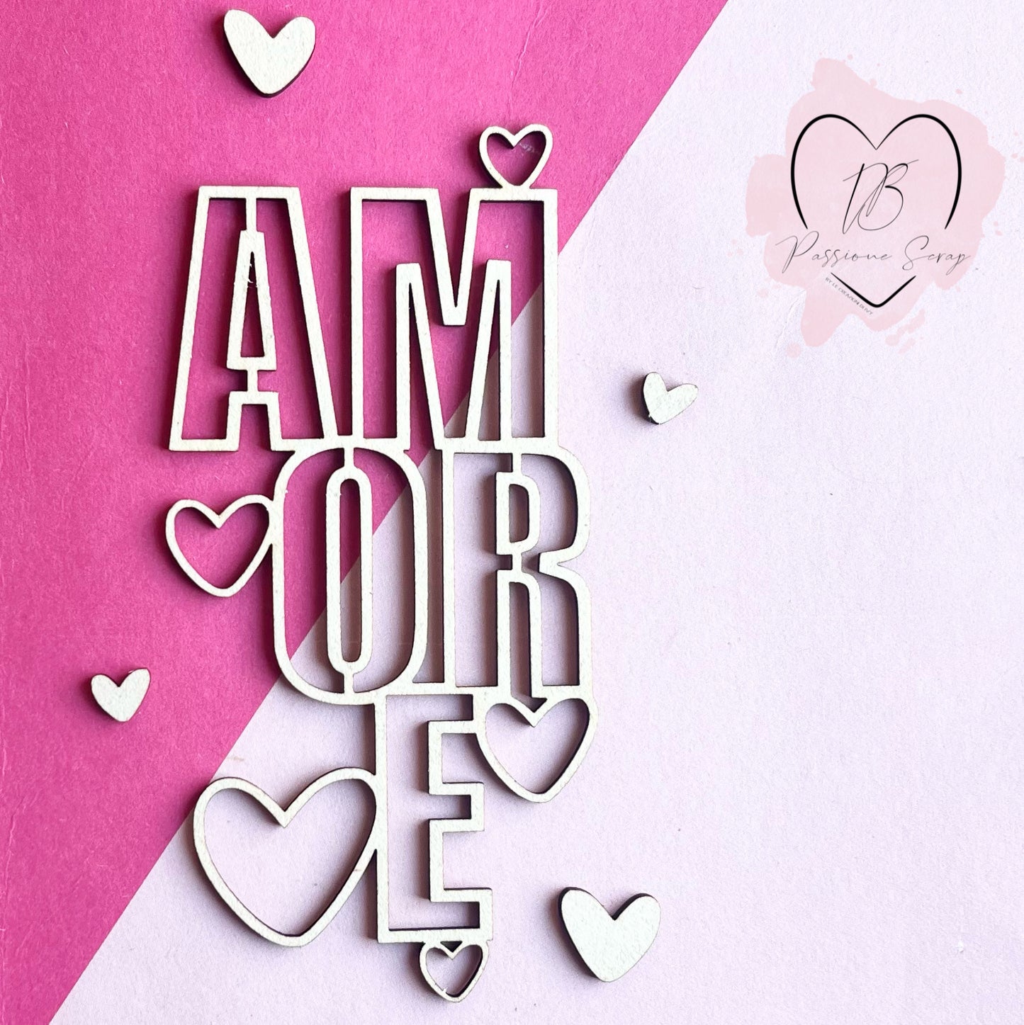 Abbellimento Chipboard Amore “legami d’amore”