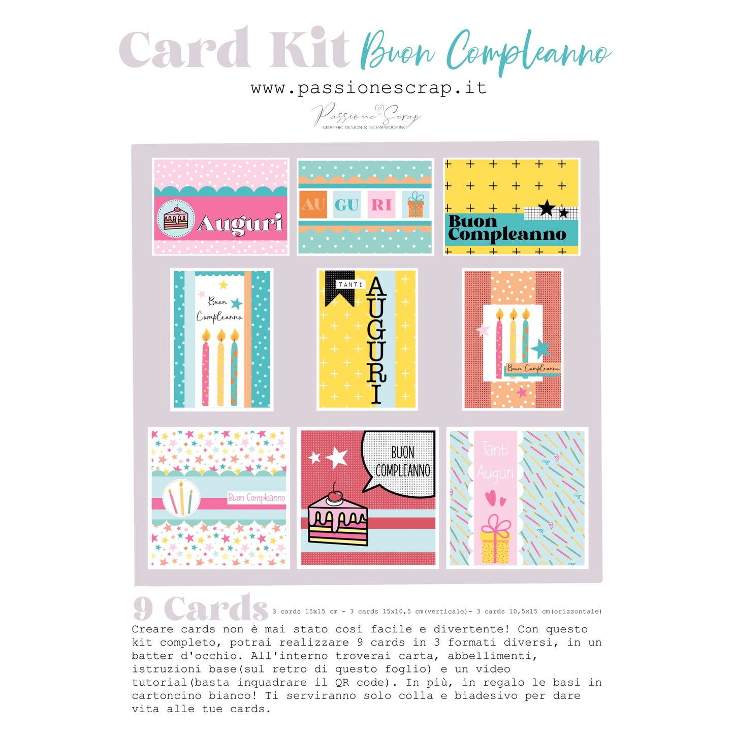 Kit Card Buon Compleanno