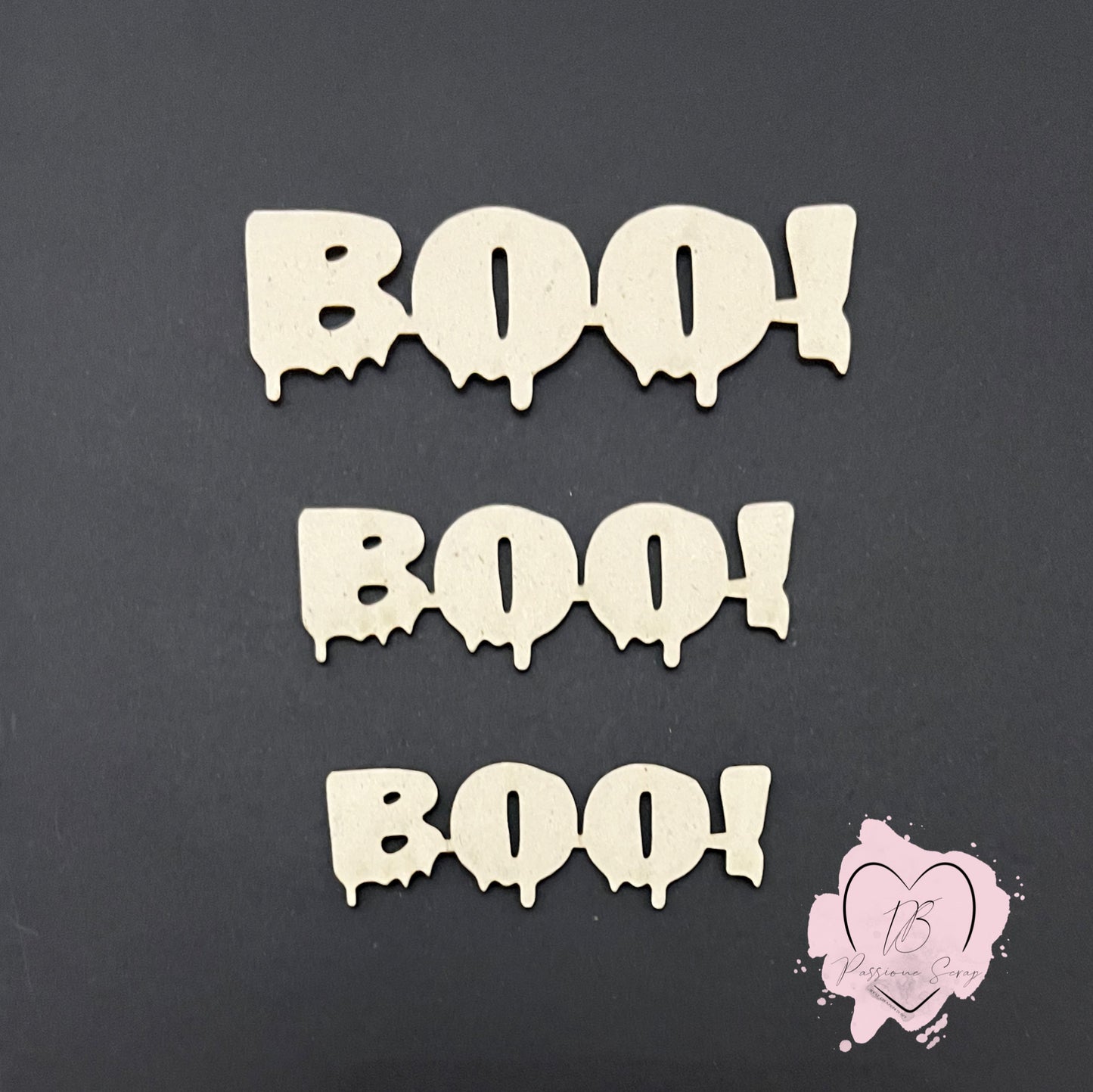 Chipboard "BOO" Halloween Party