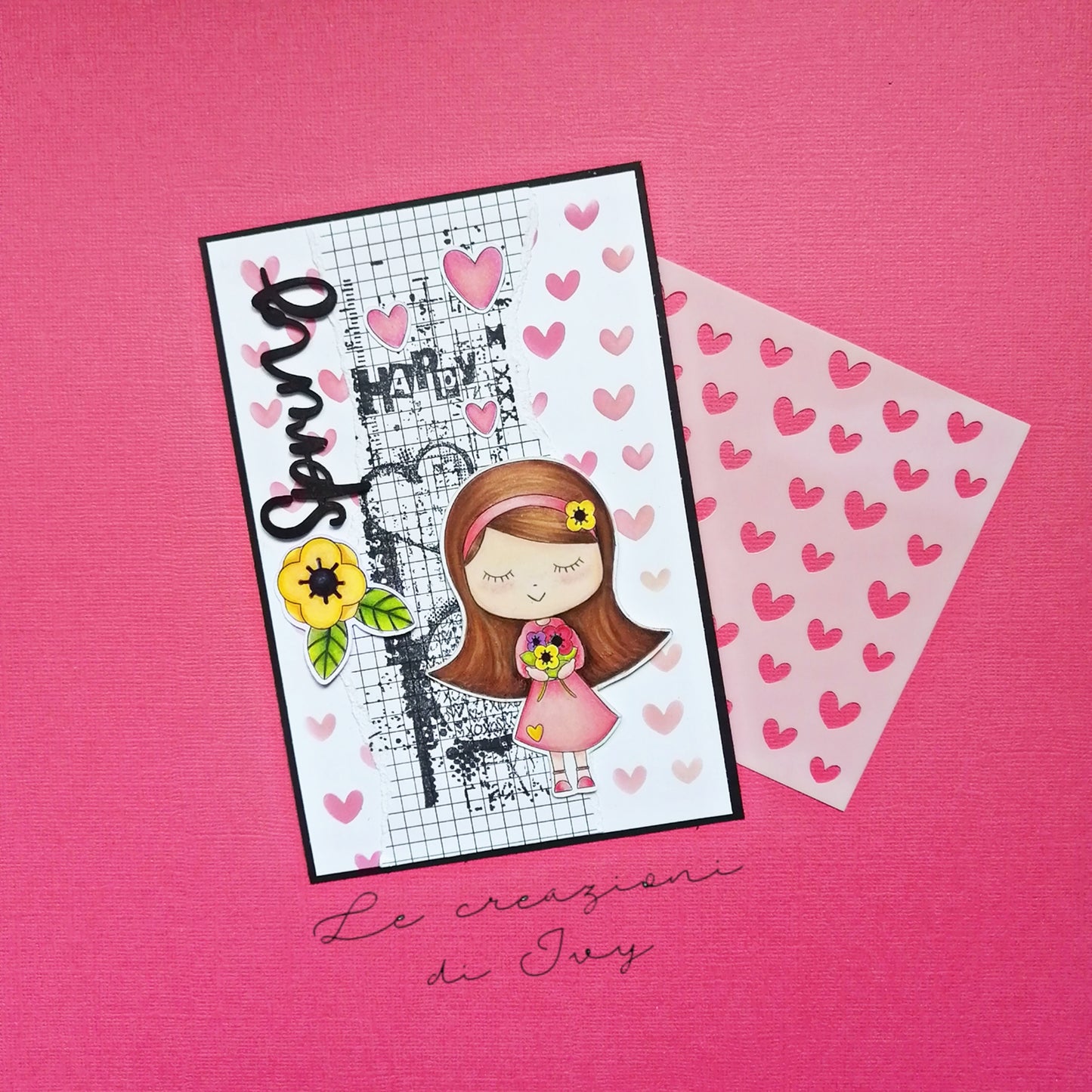 Stencil cuori -Dolci Ricordi-