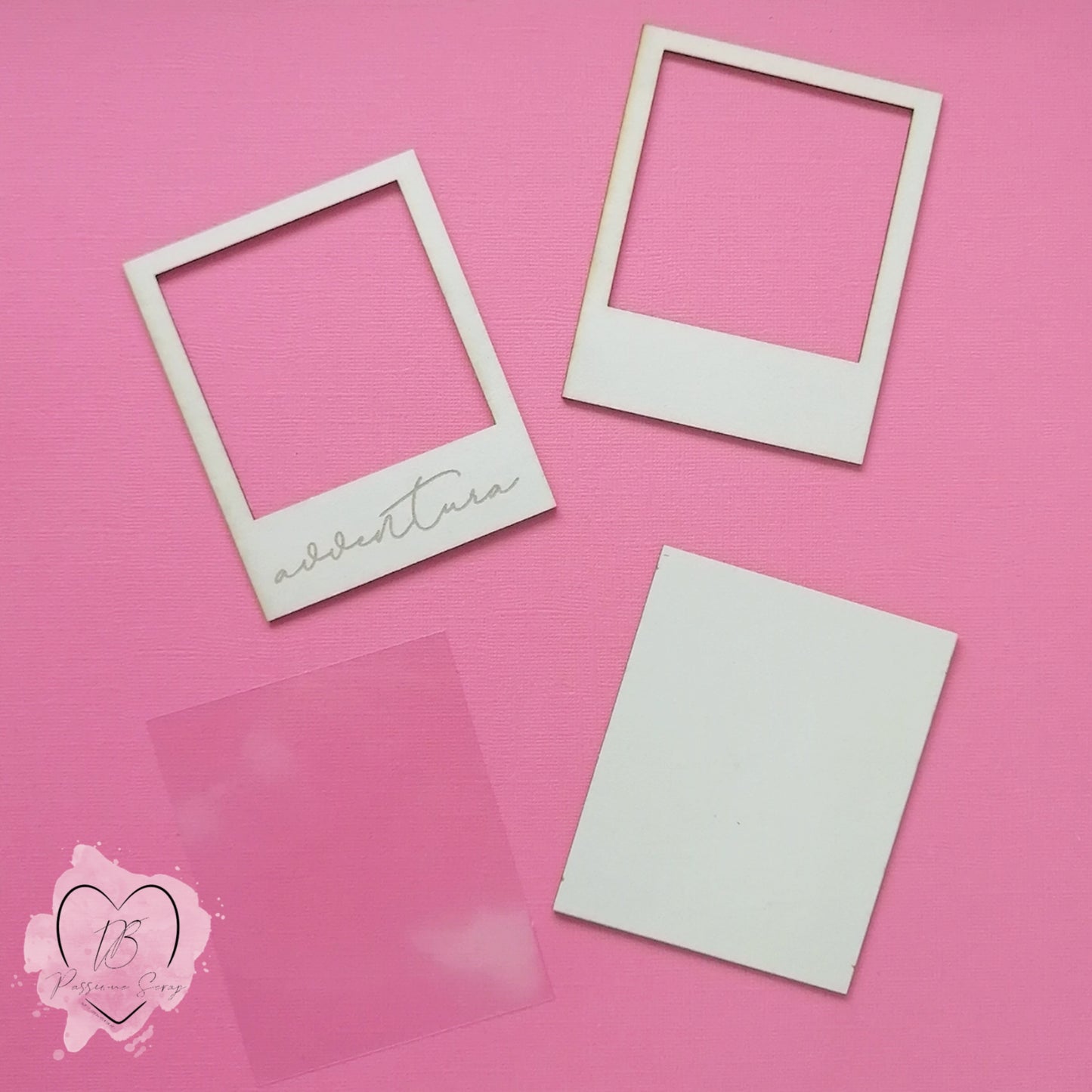 Chipboard Cornice "polaroid" shaker (Gira Mondo)