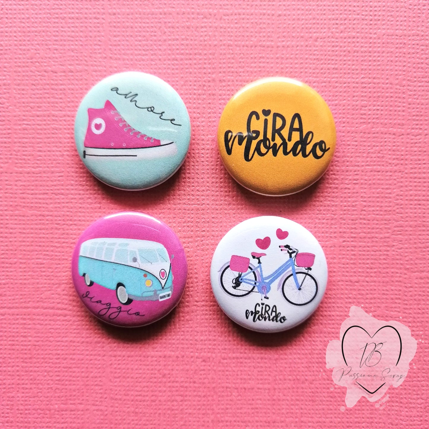 Buttons 25 mm Gira Mondo 4 pezzi