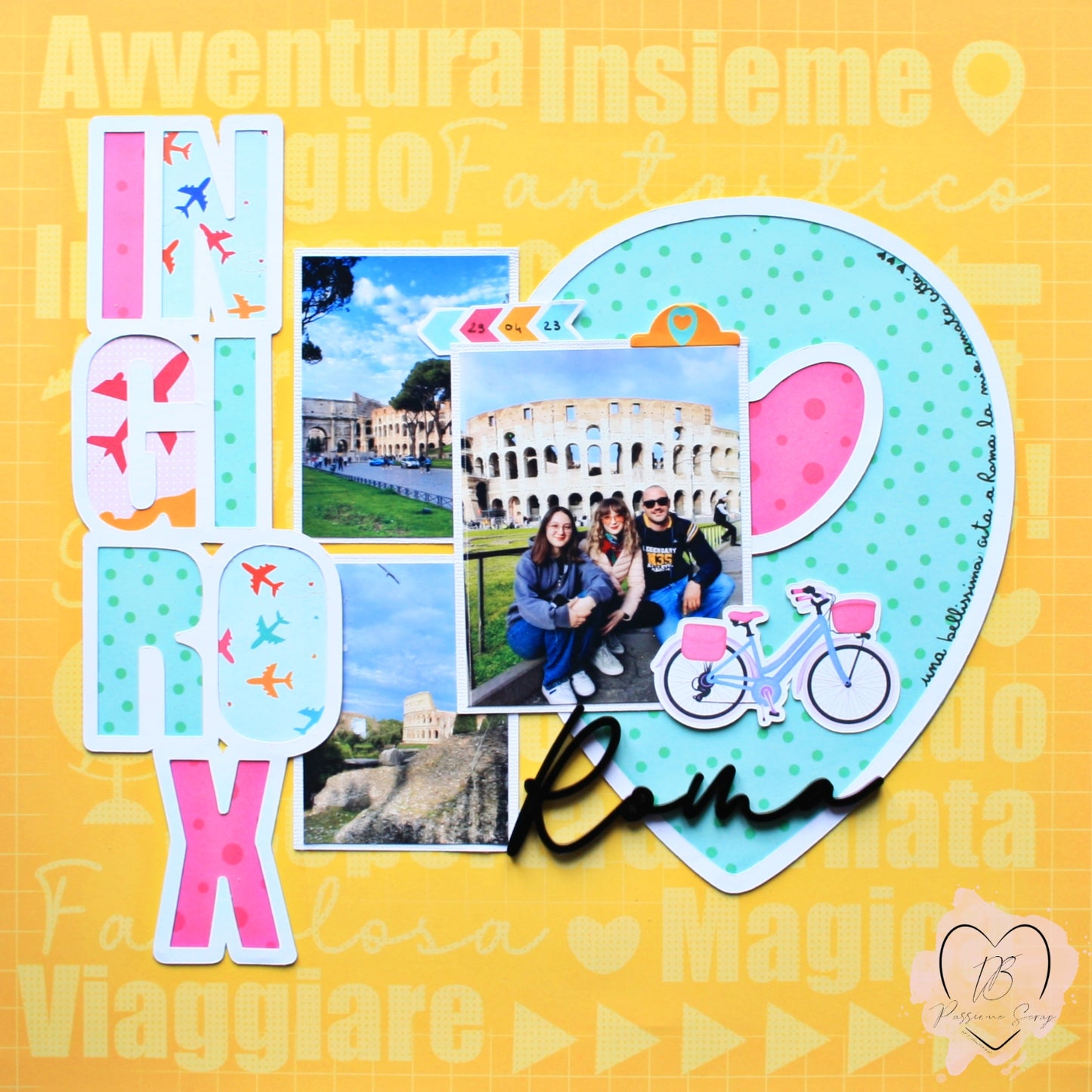 Paper Pad 12 x 12" Gira Mondo (tema viaggi)