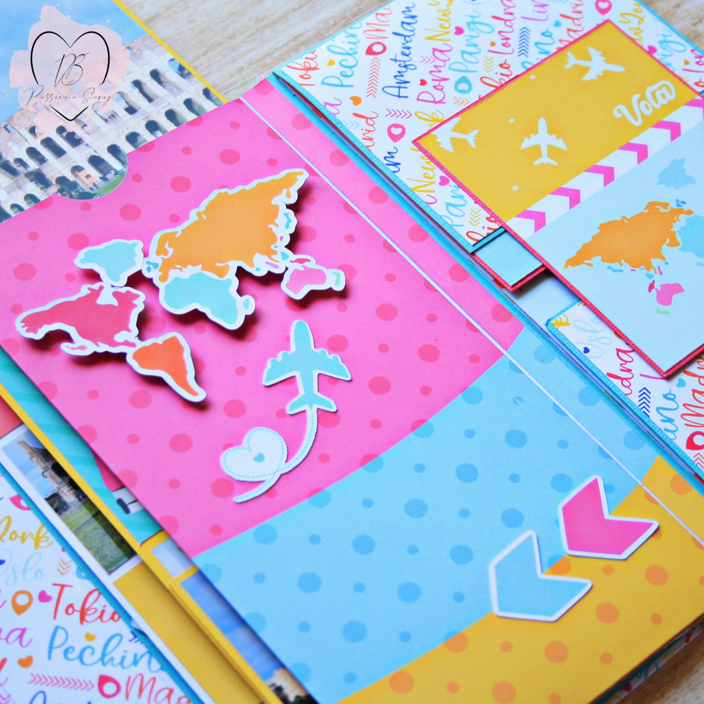 Paper Pad 12 x 12" Gira Mondo (tema viaggi)