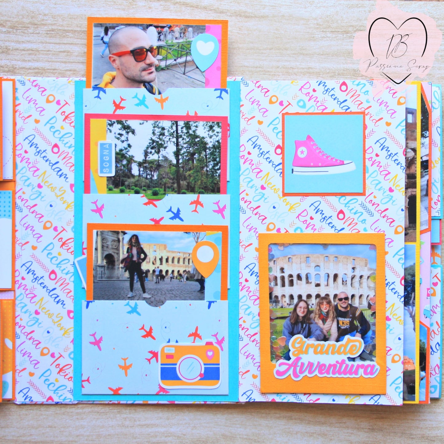 Paper Pad 12 x 12" Gira Mondo (tema viaggi)