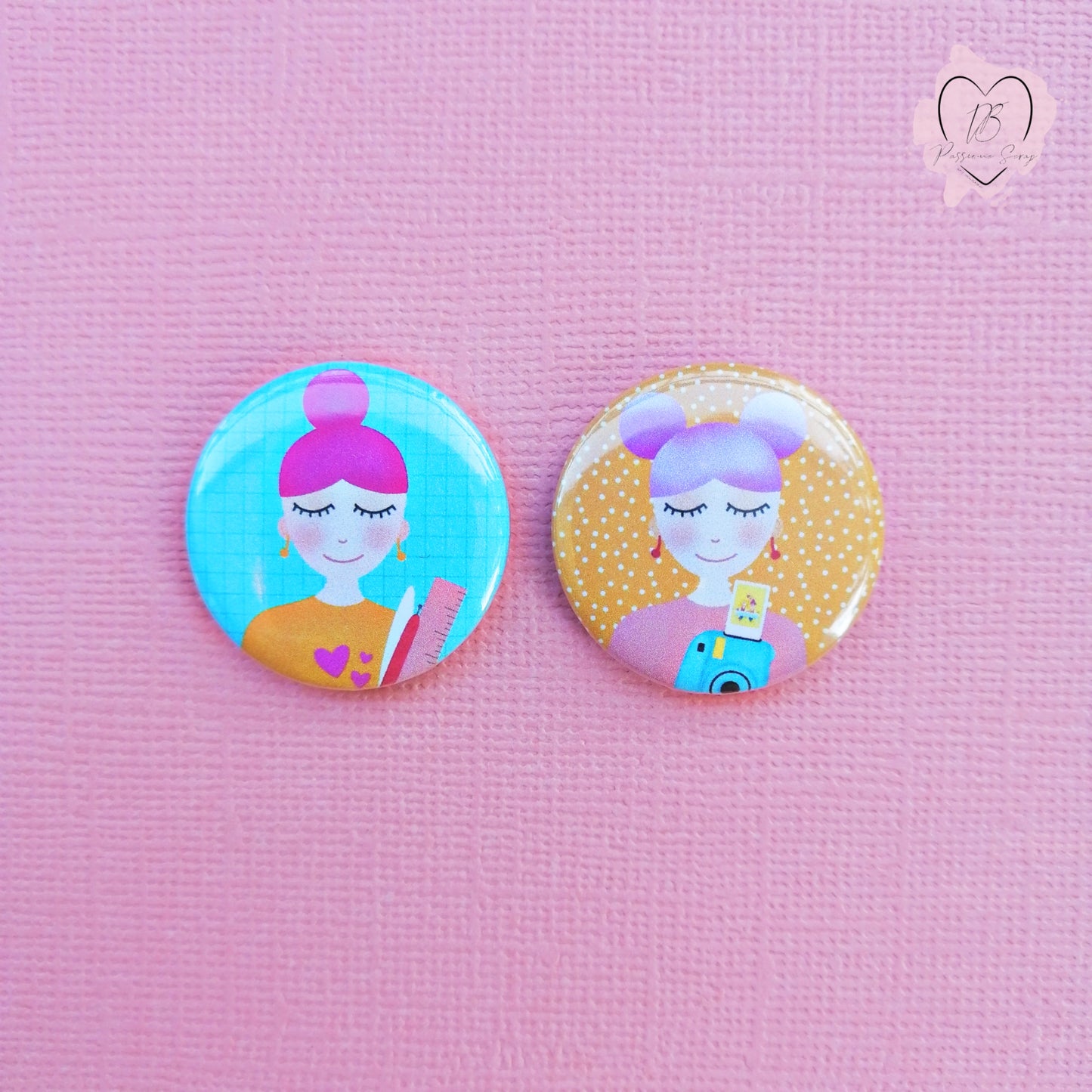 2 Buttons "Amiche di scrap" set 2