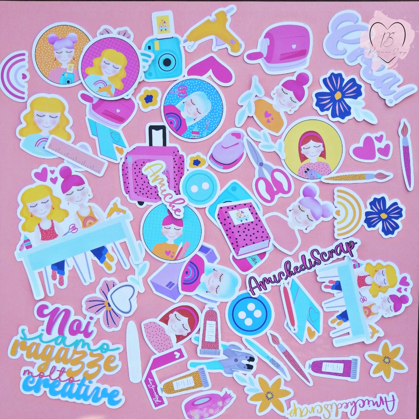 Die cuts immagini pretagliate "Amiche di Scrap"