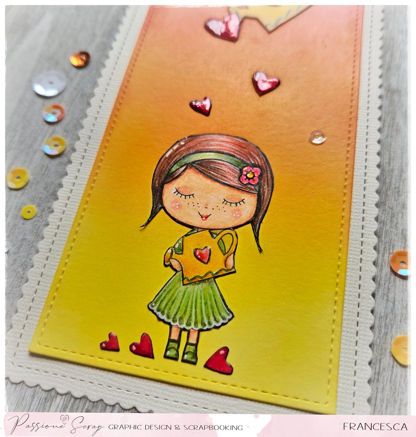 Set di 8 timbri digitali "Primavera time" da colorare