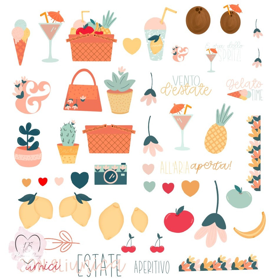 50 Die cuts "Vento D'estate"