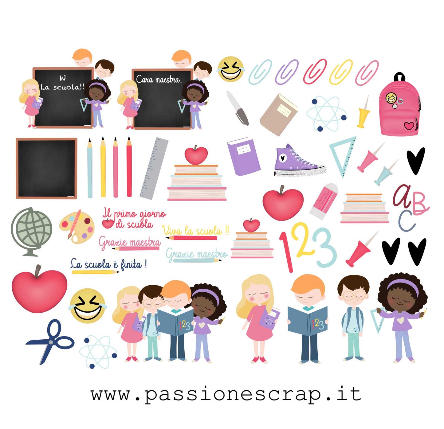 Die cuts "W la scuola"