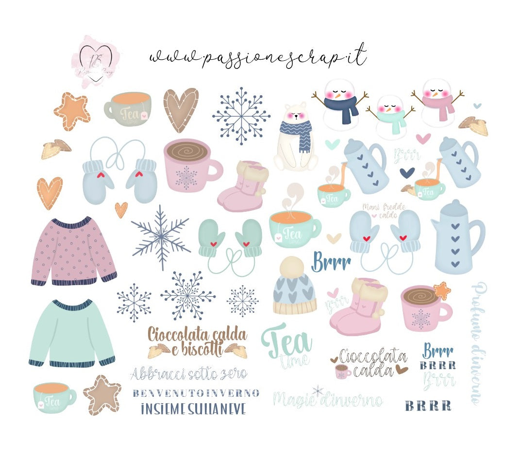 50 Die cuts "Magie D'inverno"