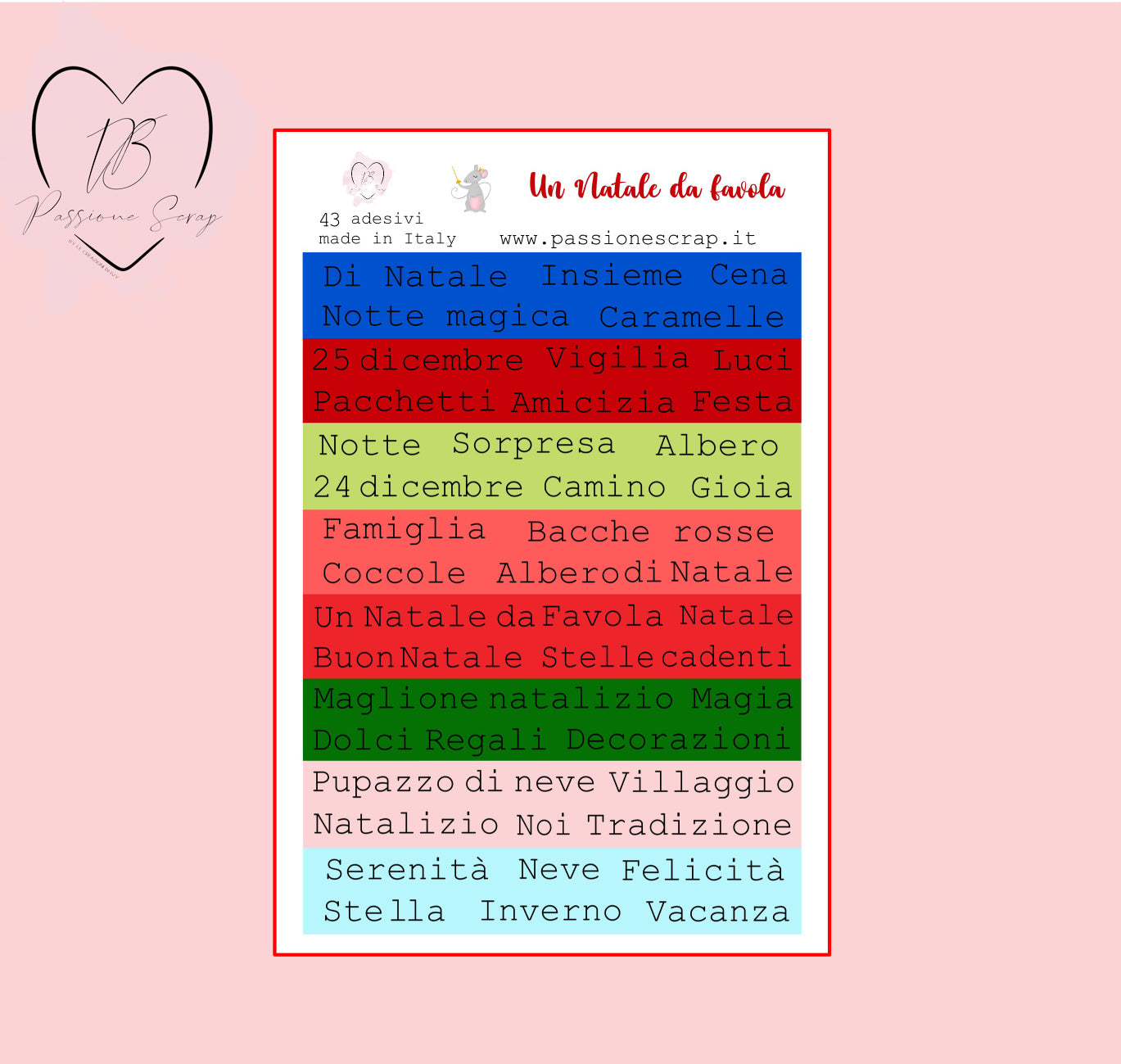 Adesivi in vinile stampato Un Natale da favola