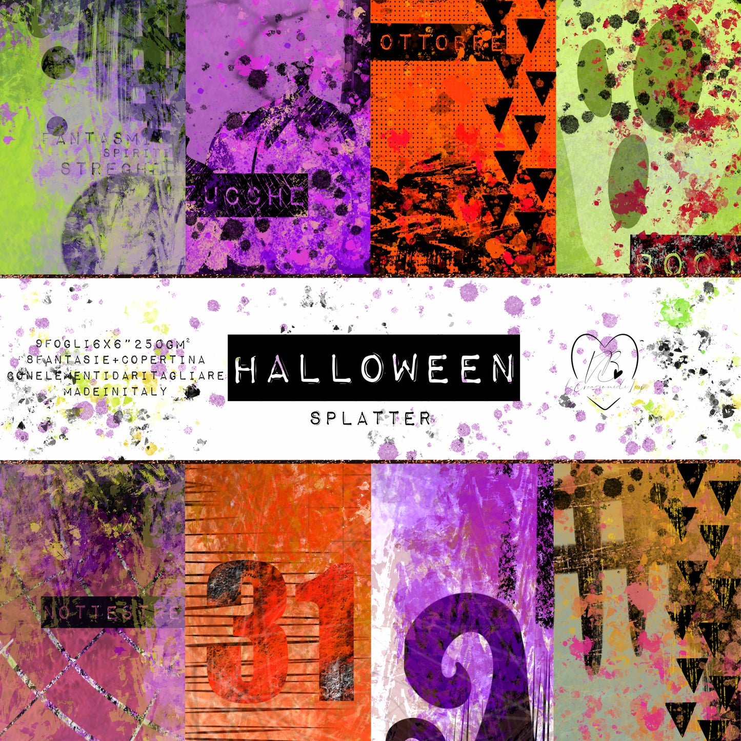 Paper Pad A4 29,7 x 21 cmHalloween Splatter