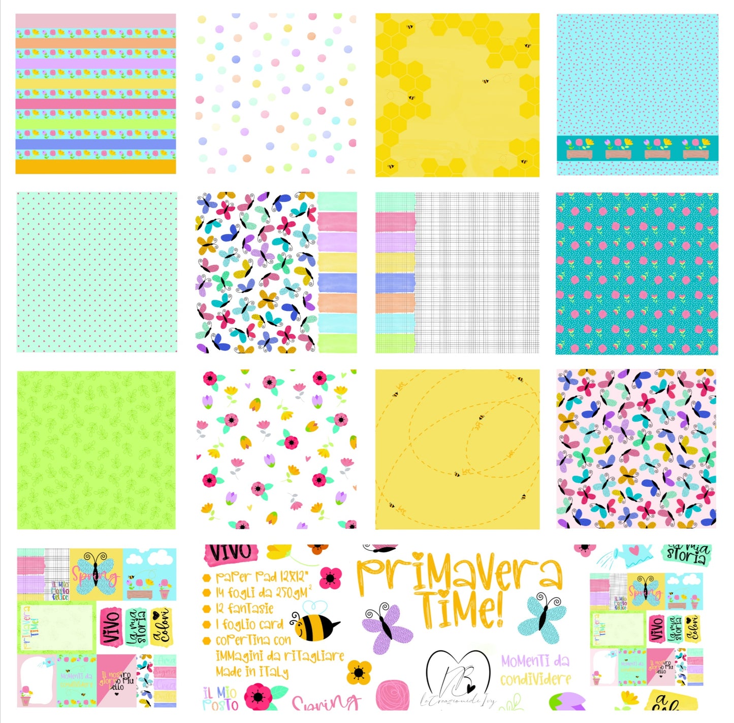 Paper Pad 12 x 12" Primavera Time