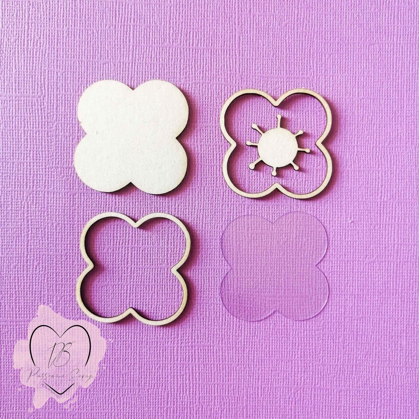 Chipboard Shaker fiore Primavera Time