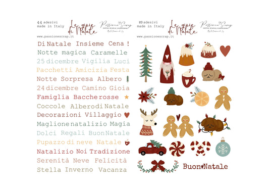Adesivi in vinile stampato Le Gioie di Natale