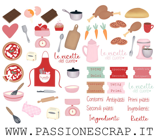 Die cuts "Le ricette del cuore"