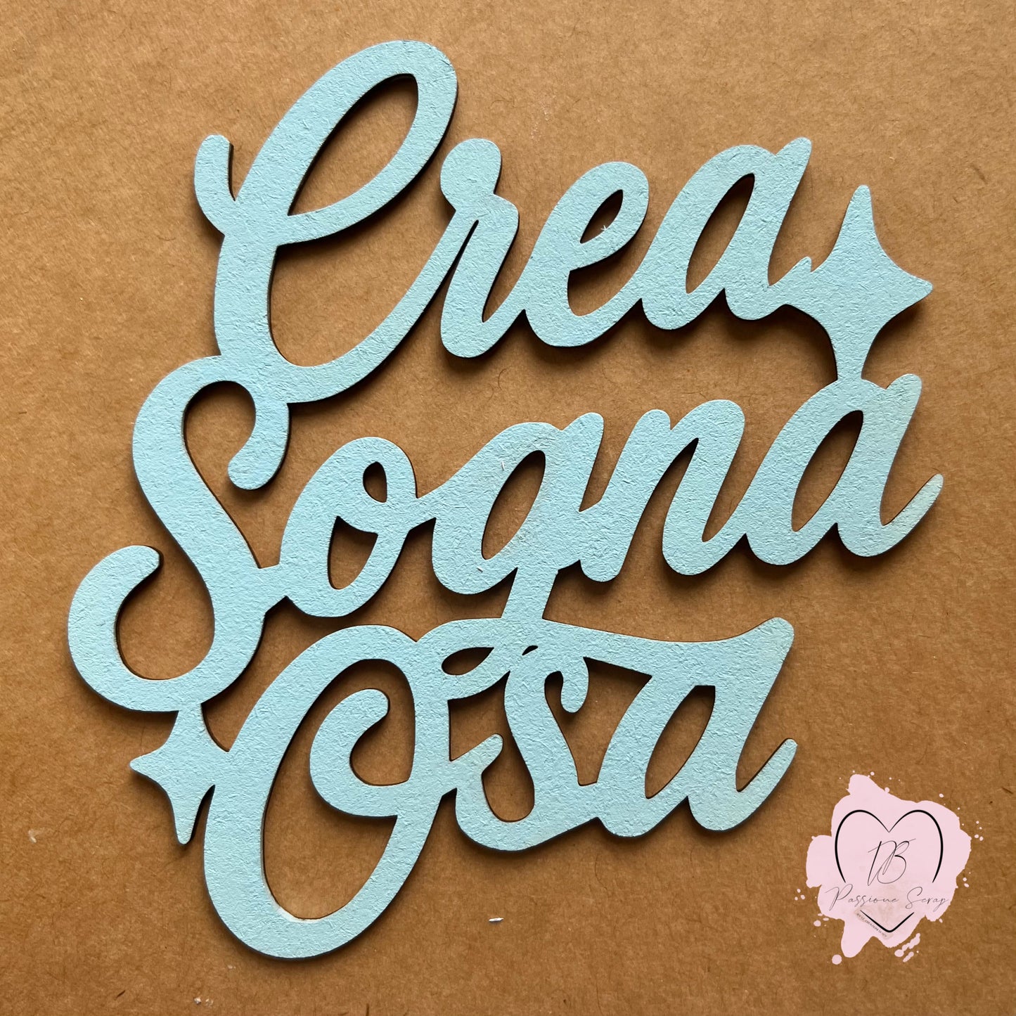 Chipboard Frase in diversi colori