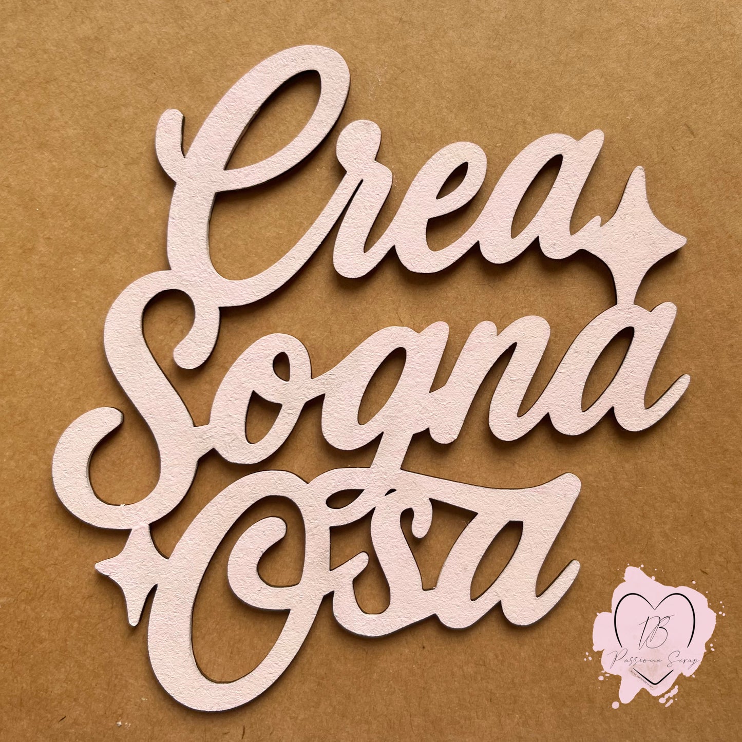 Chipboard Frase in diversi colori