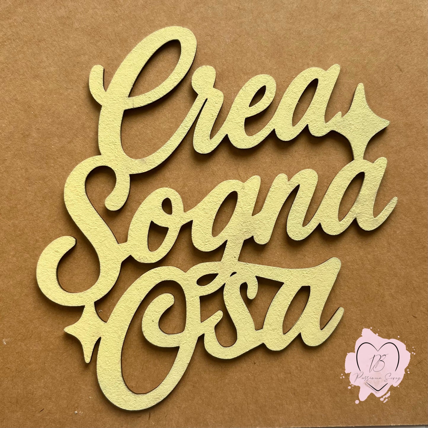 Chipboard Frase in diversi colori