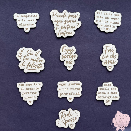 Chipboard set 2 frasi Frammenti