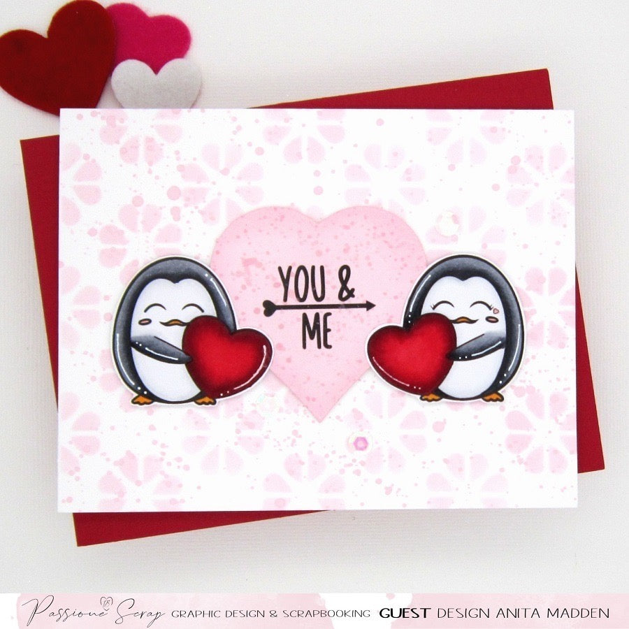 Digi stamps (timbri digitali) da colorare Pinguini C'è amore nell'aria