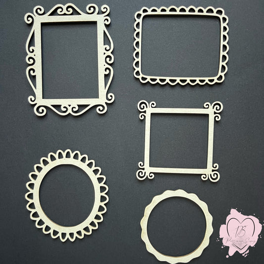 Decorazioni in cartonlegno – Set da 5 cornici