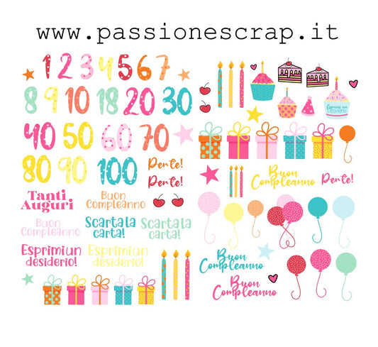 Die cuts "Buon Compleanno"