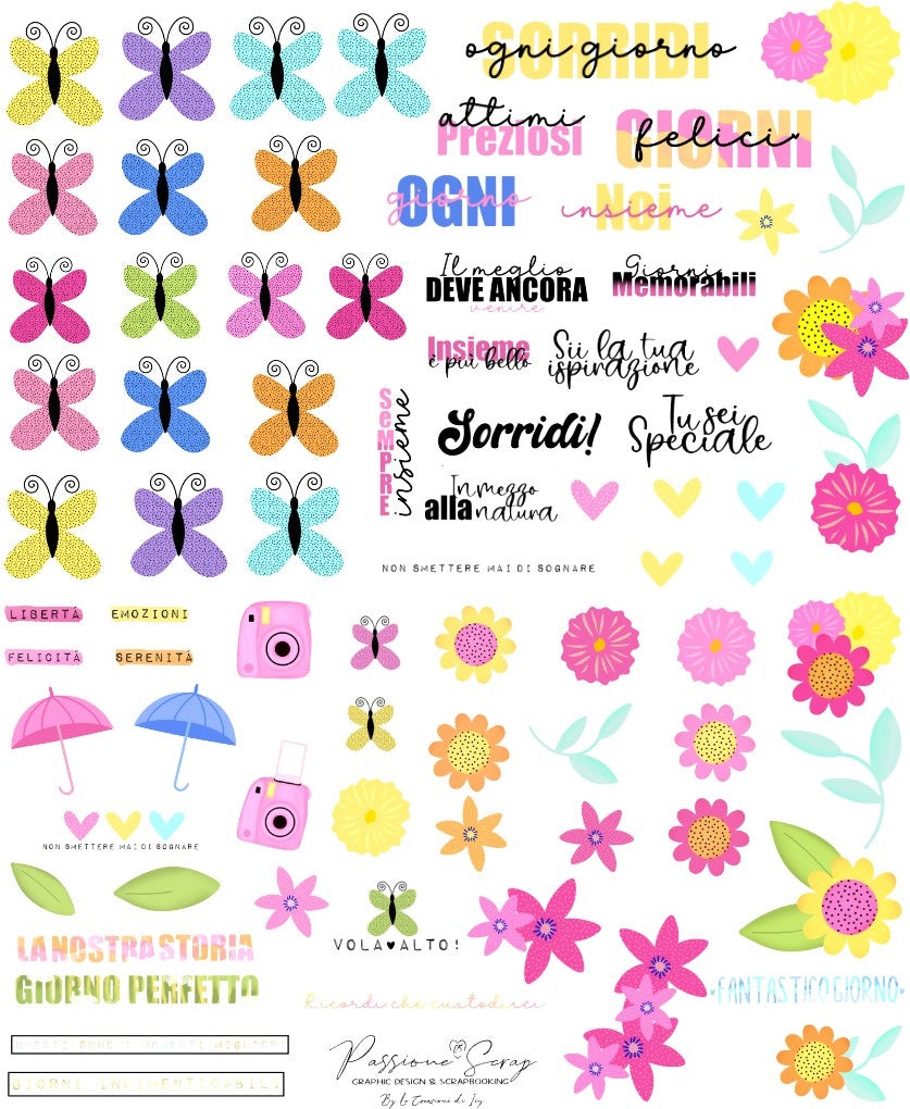 Die cuts " Giorni felici" 82 pz.