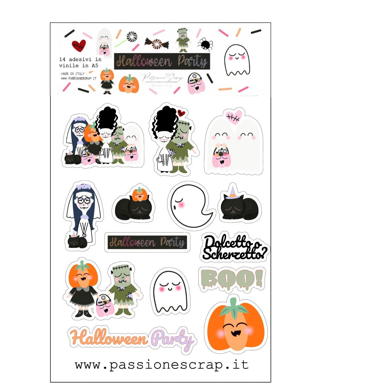 Adesivi in vinile Halloween Party